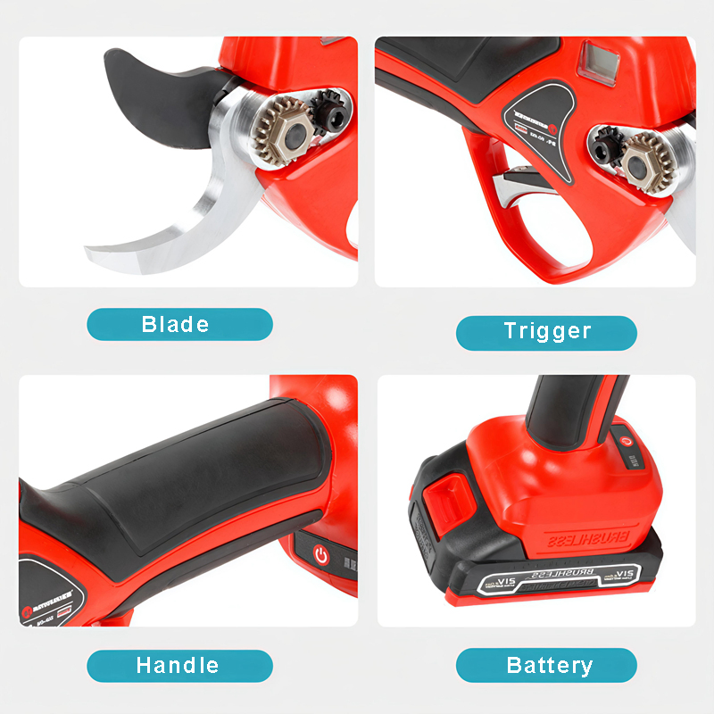 Cordless Battery Powered Pruner Gardening Clippers Electric Pruning Shear