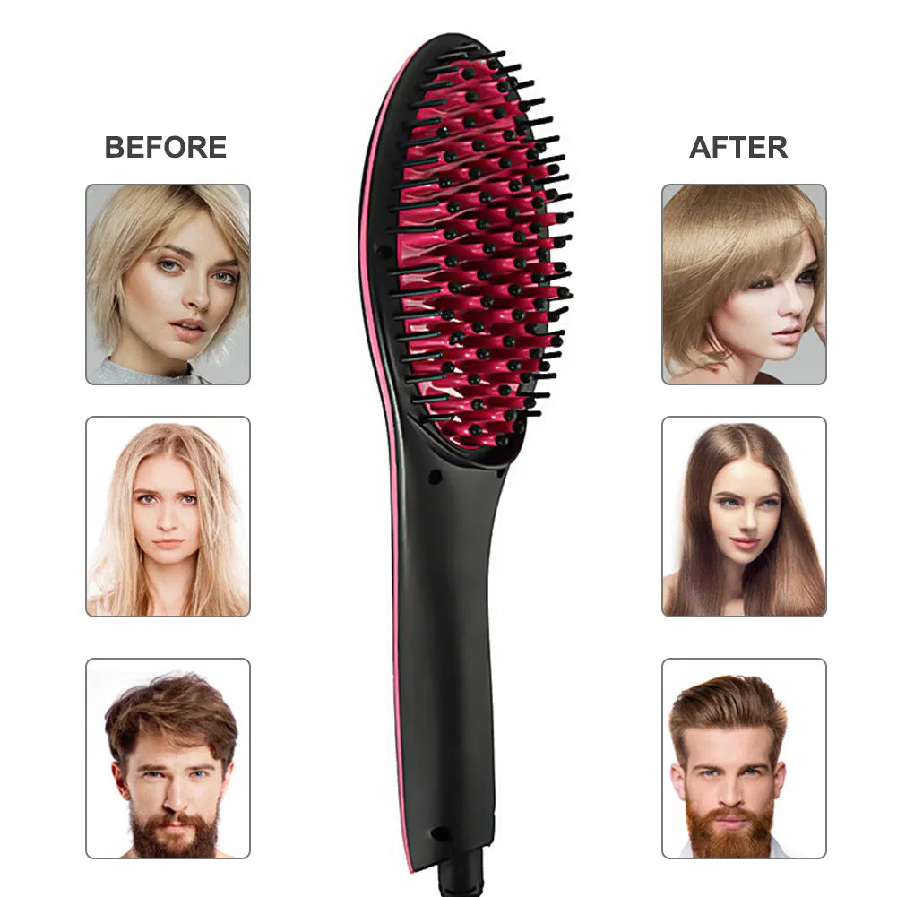 New Temperature Adjustable Electric Heating Hair Straightening Comb