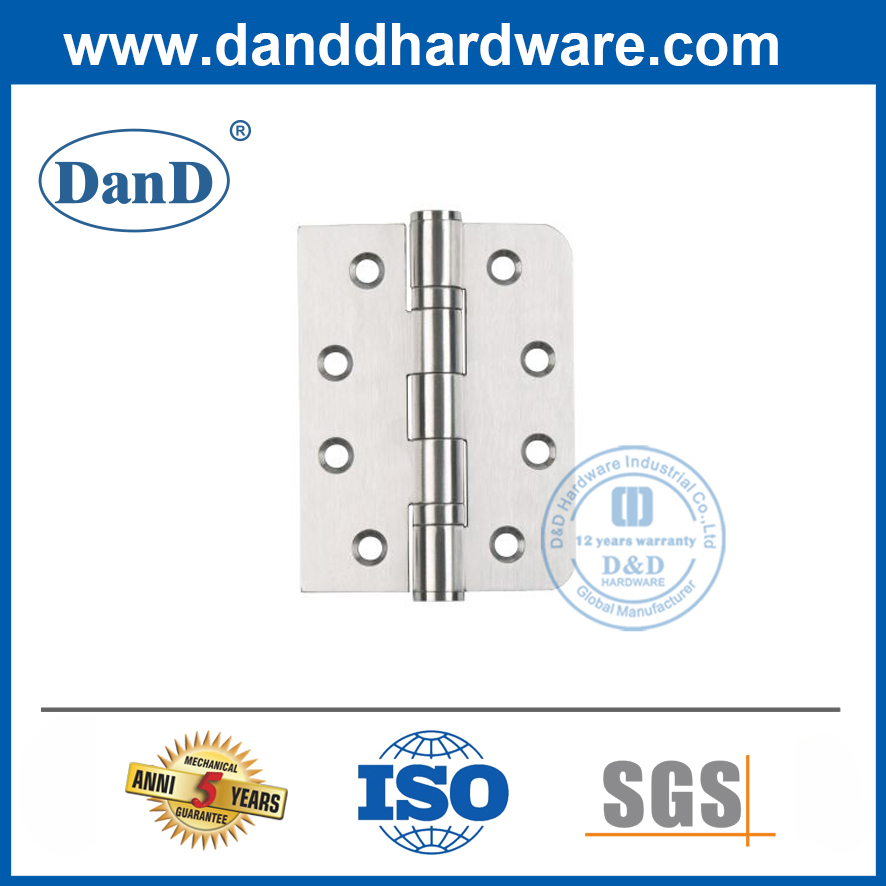 S/Steel One Round Corner One Square Corner Wooden Door Hinge Butt Hinges