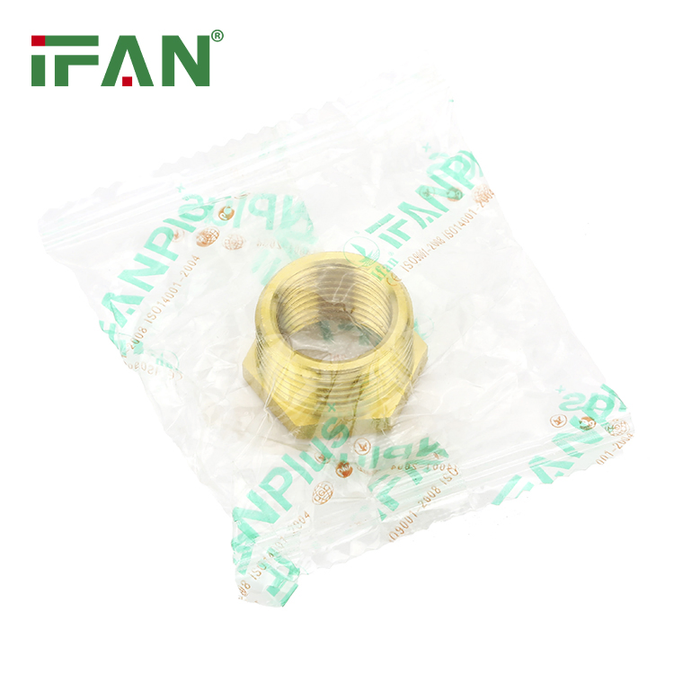 Ifan Easy Installation Fitting Brass Pn25 High Quality Thread Bush Brass Pipe Fitting 1/2''-2'' Brass Fittings