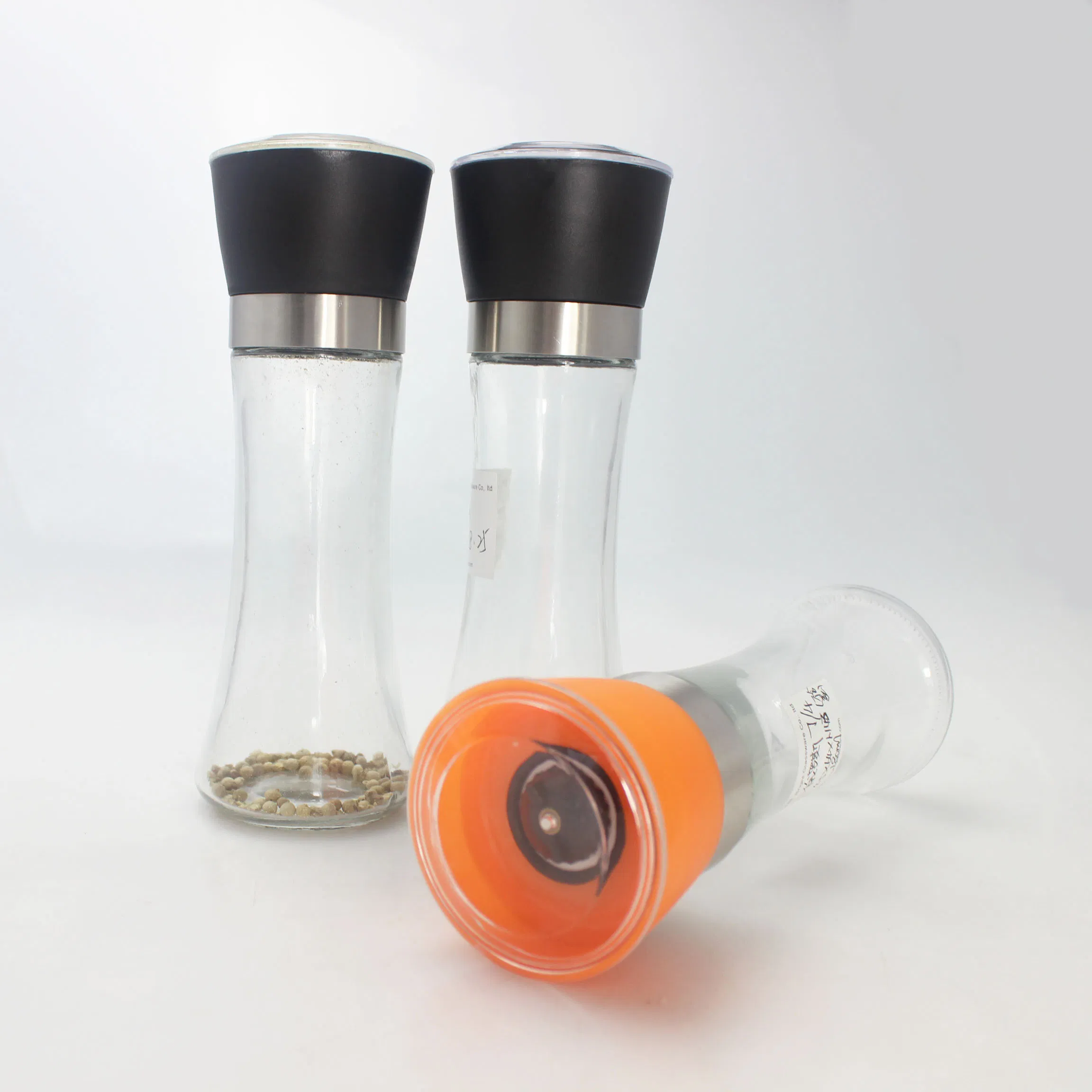 Kitchen Colorful Glass Condiment Bottles Pepper Grinding Bottle