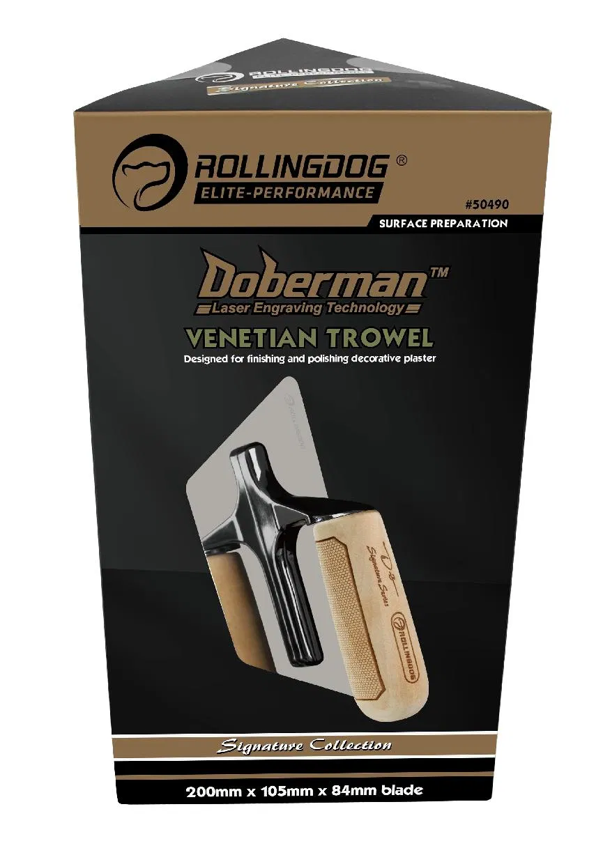 Rolingdog-Elite 50489 Venetian Trowel 420 Stainless Steel Finishing and Polishing Decorative Plaster