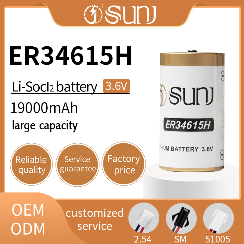 19000mAh Primary 3.6V Battery Er34615h Cylindrical Lithium Primary Battery