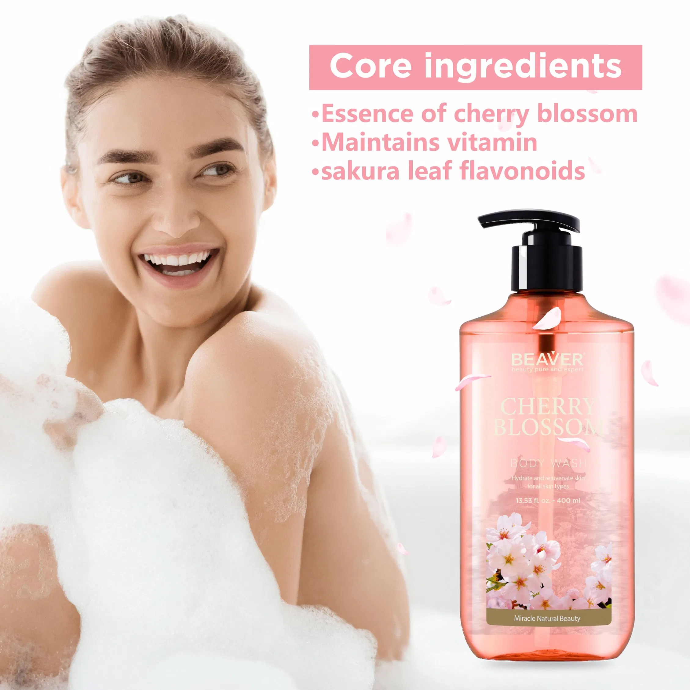 Beaver Best Body Wash Cherry Blossom Shower Gel Skin and Body Care