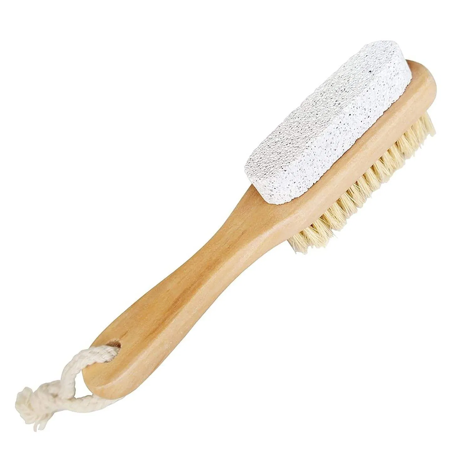 Clean Pumice Stone for Feet and Remove Hardened Skin Wooden Nail Brush