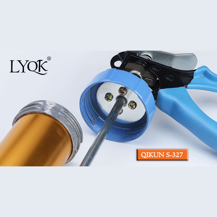 S-327 Opening Type Double Cartridges Skeleton Caulking Gun
