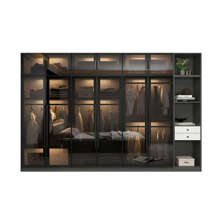 Шкаф-купе для спальни дерево стекло на заказ