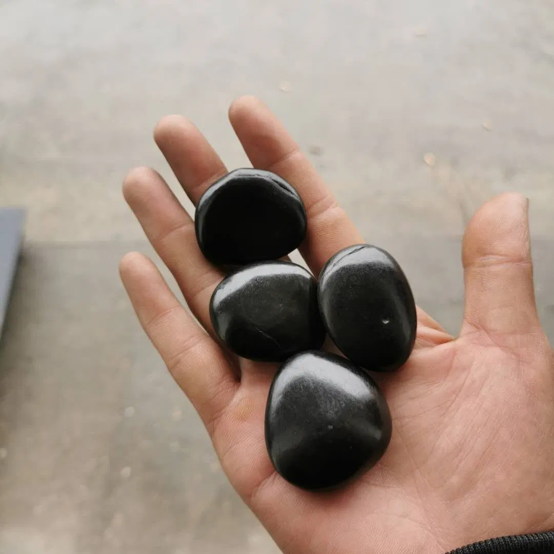 High Quality Natural Stone Landscape Pebble Black Pebbles for Outdoor
