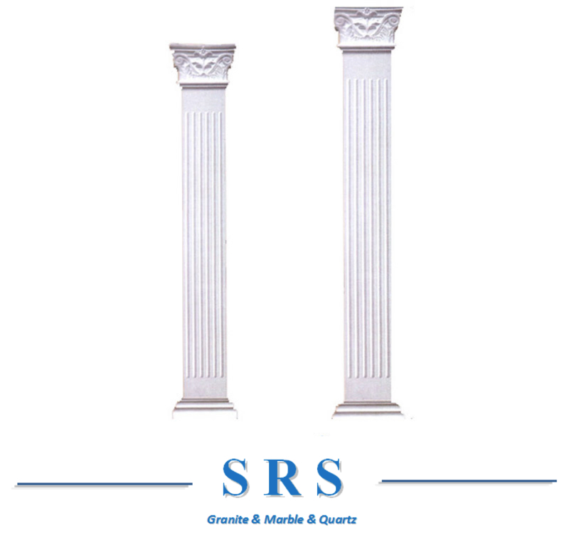 Natural Marble & Granite Stone Columns for Hotel/Villa/Shopping Mall/Infrastructual Projects Decoration