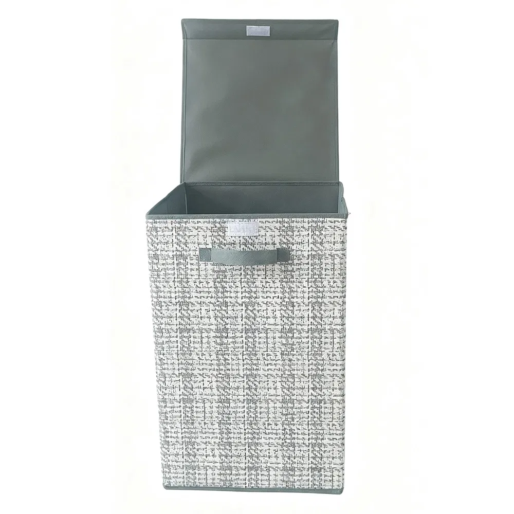 Dirty Clothes Washable with Cover Square Bathroom Large Laundry Basket