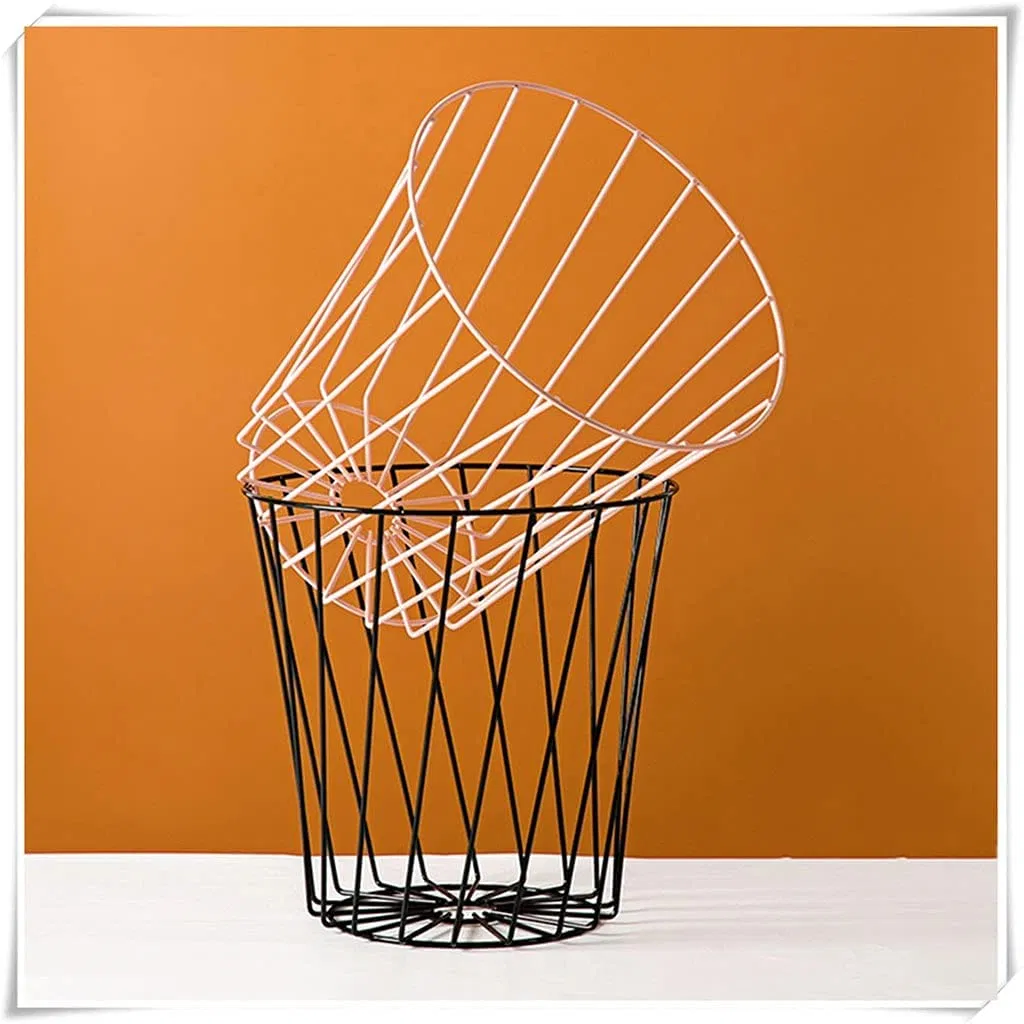 The Hollow Design of The Trash Can Wire Basket for Planter Pot