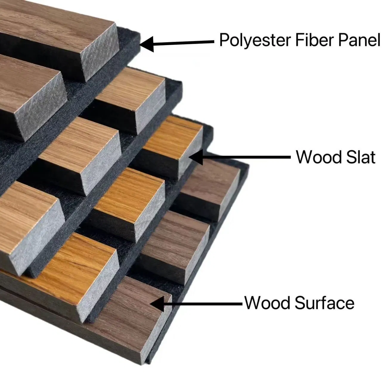 Timber Acoustic Panels Decorative Interior Akupanel Polyester Soundproof Panel Grille Panel Home Sound Absorbing Wall Panel Decoration Material