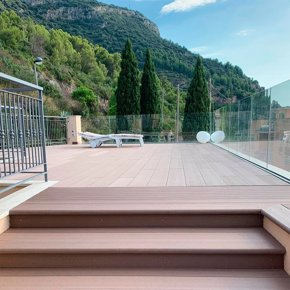 Teak/ White/Grey/Black/Dark Grey or Customized WPC Outdoor Flooring Wood Plastic Composite Decking