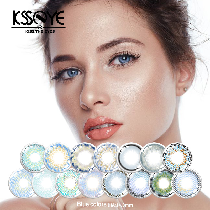 ISO13485 Eye Enhancing Natural Color Contact Lens Prescription One Year 14mm
