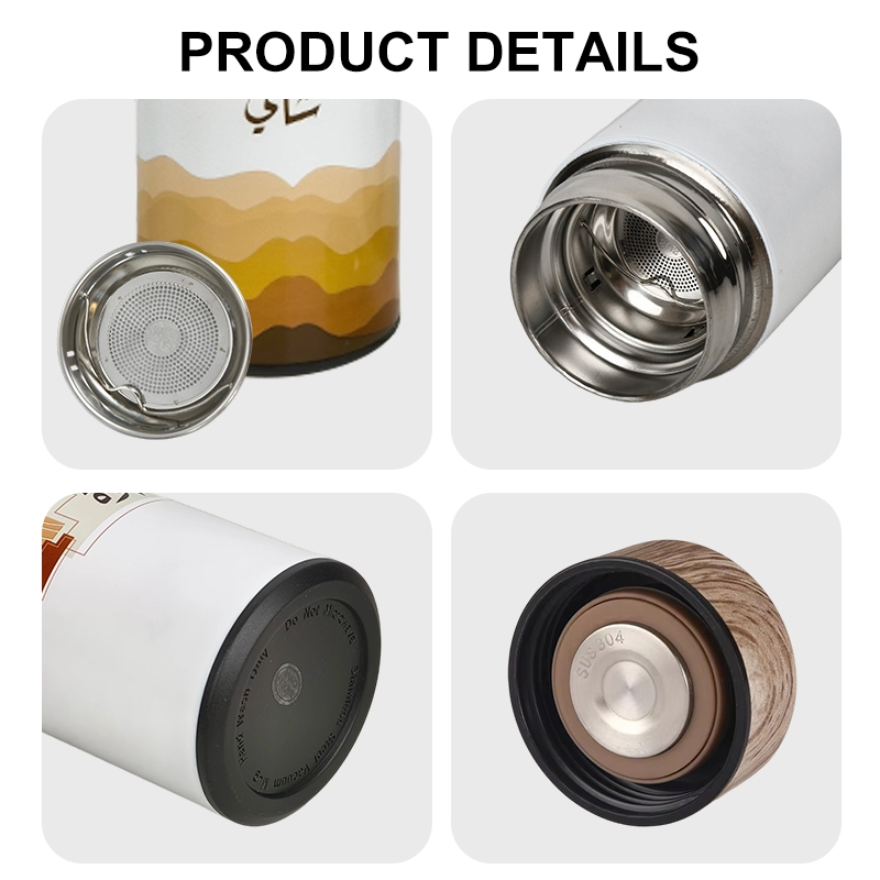 Double Wall Stainless Steel Thermos Gift Set 2PCS with Tea Infuser