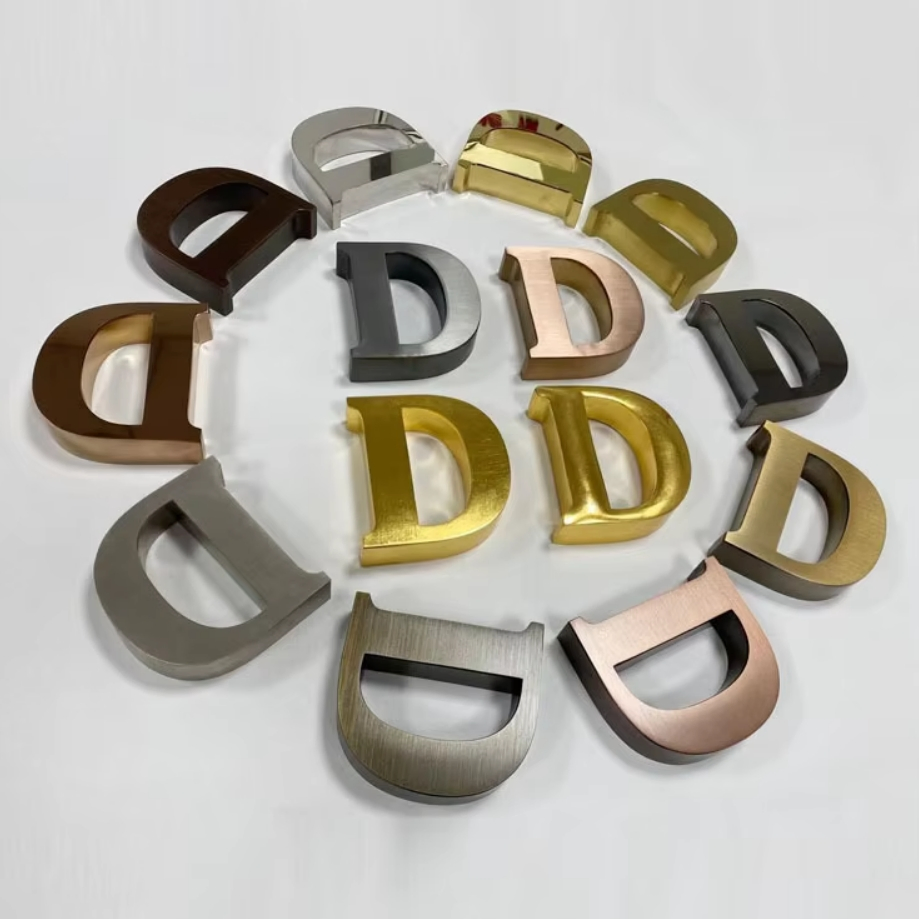 Custom Shop Front Metal Letters Outdoor Gold Stainless Steel Letter Sign