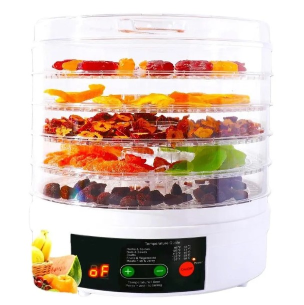 Home Digital Electric Food Dehydrator with Timer and Function Buttons