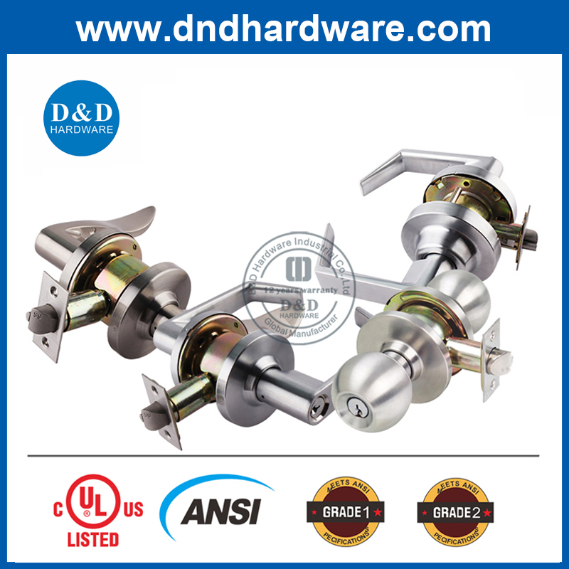 Architectural Hardware Stainless Steel 304 Internal Door Handle Lock Tubular Knob Lockset