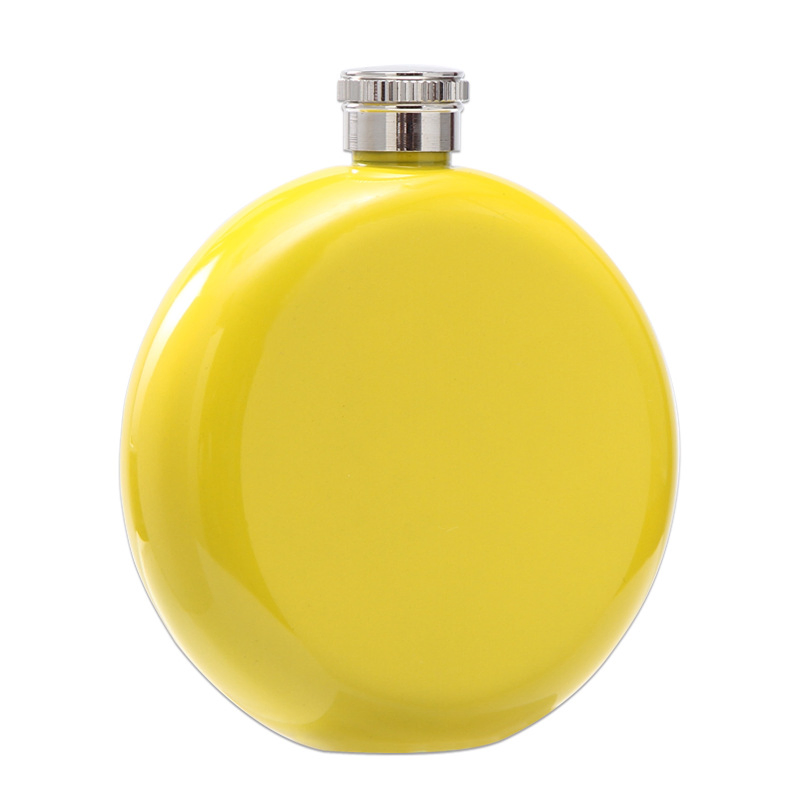 Wholesale Custom Logo Bar Party Camping 6oz 8oz Round Gold Stainless Steel Liquor Whisky Vodka Hip Flask with Funnel