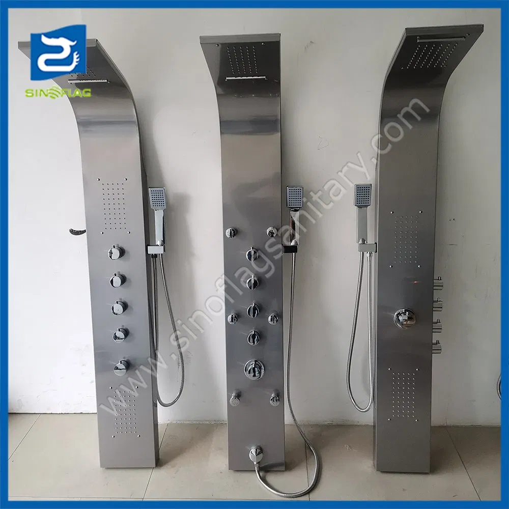 Indoor Bathroom Stainless Steel Massage Shower Column Shower Panel