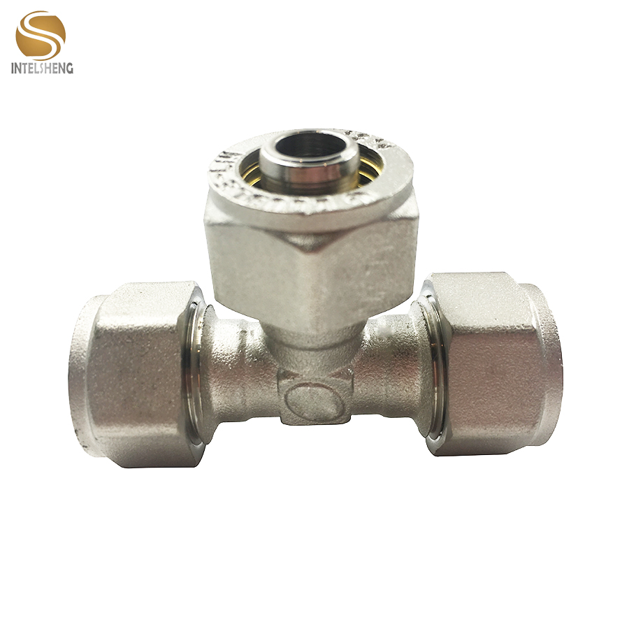 Brass Compressed Tee Air Fitting