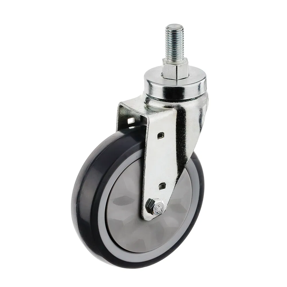 125mm Swivel Brake Medical Caster 5inch TPR Hospital Bed Caster with Locking