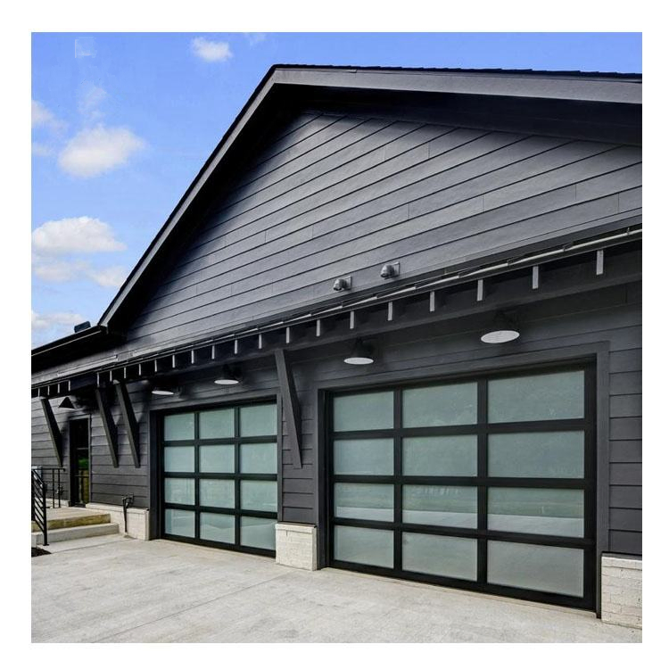 Wholesale Customized Motorized Panoramic Clear Aluminum Price Glass Garage Door