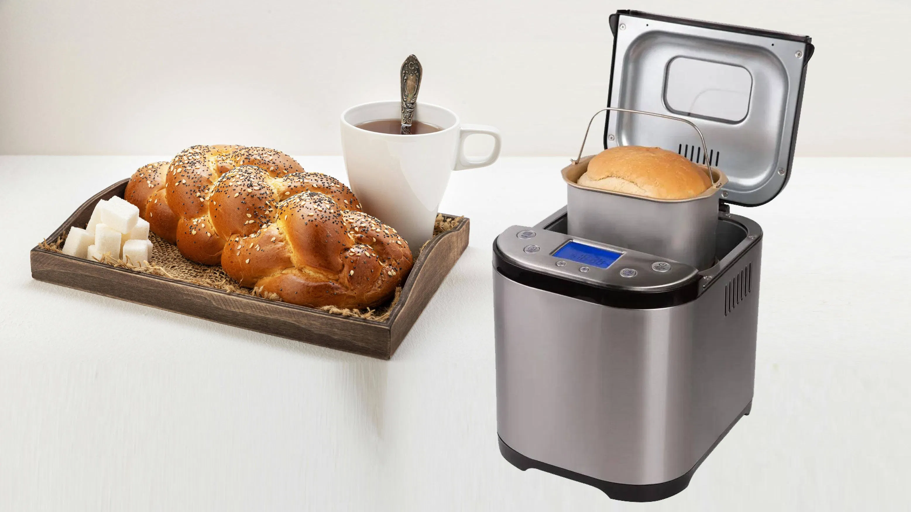 1.5L Fully Automatic Multifunctional Bread Maker Digital Toast Bread Making Machine