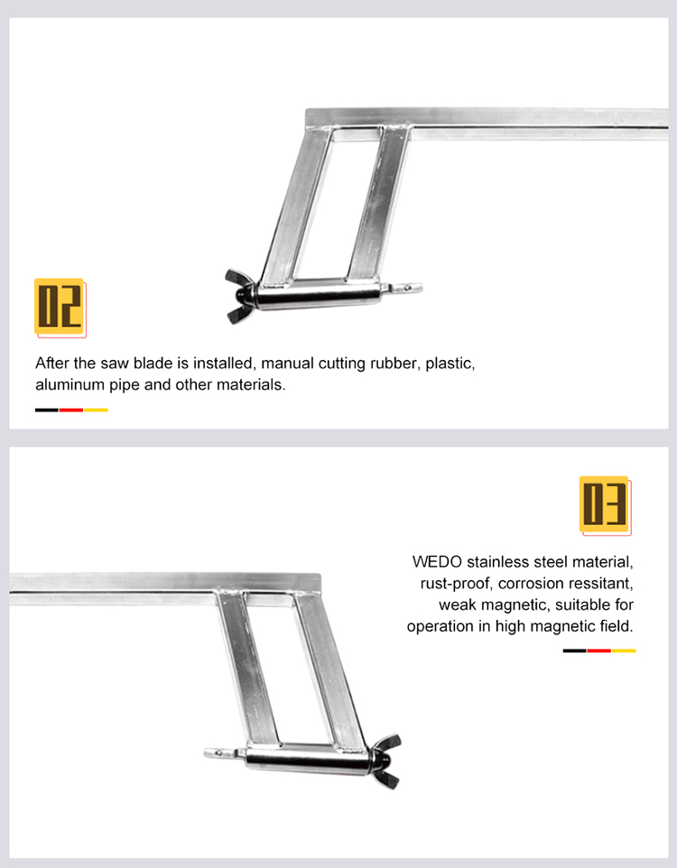 WEDO 20" Hacksaw Frame High Quality Heavy Duty Hacksaw Stainless Handle