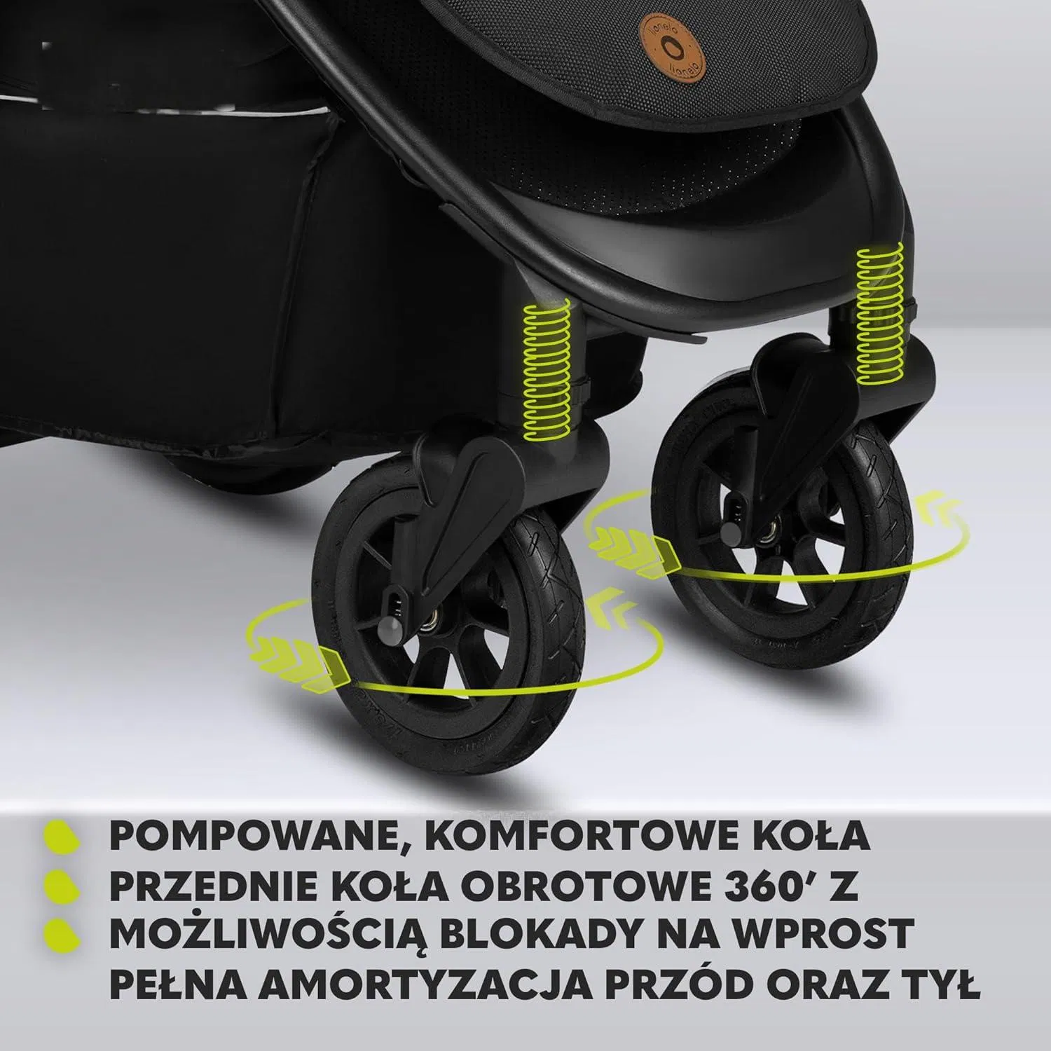 China Suppliers Customized Logo 360° Swivel Wheels Full Shock Absorption Foldable Baby Stroller