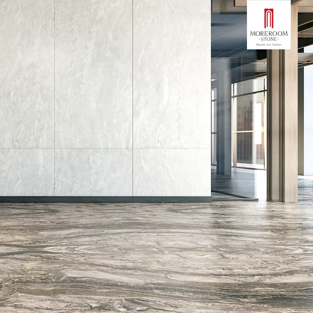 White Artificial Onyx Slab Polished Surface Sintered Stone Tiles for Indoor Wall