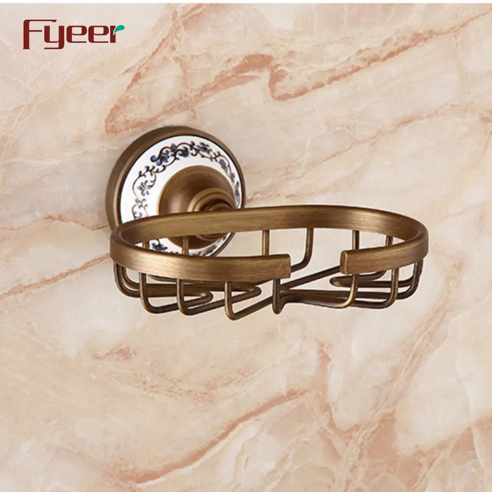 Мыльница античная латунная Fyeer с керамическим основанием