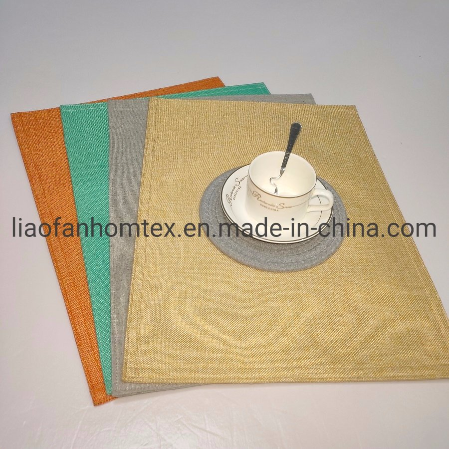 Heat Insulation Table Mat Gold Vinyl Custom Printed Placemat