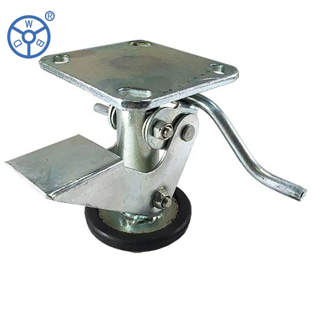 Wbd 4/5/6/8 Inch Stopper Black Saddle Parts Cart Brake Kick Bar Floor Lock for Hand Trolley Casters Jack Wheel