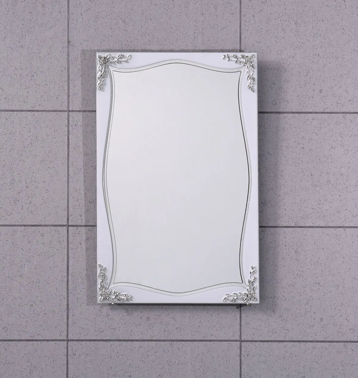 40X60cm 4mm Wall Mounted Bevel Edge Colorful Frameless Decorative Bathroom Mirror
