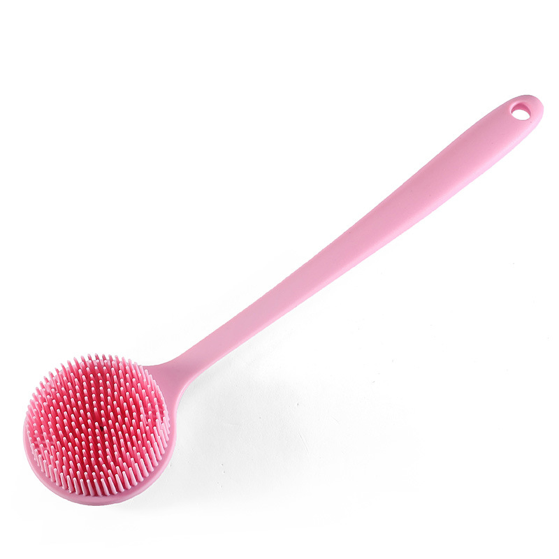 Silicone Shampoo Silica Gel Body Scrub Body Brushes Long Handle Bath Brush