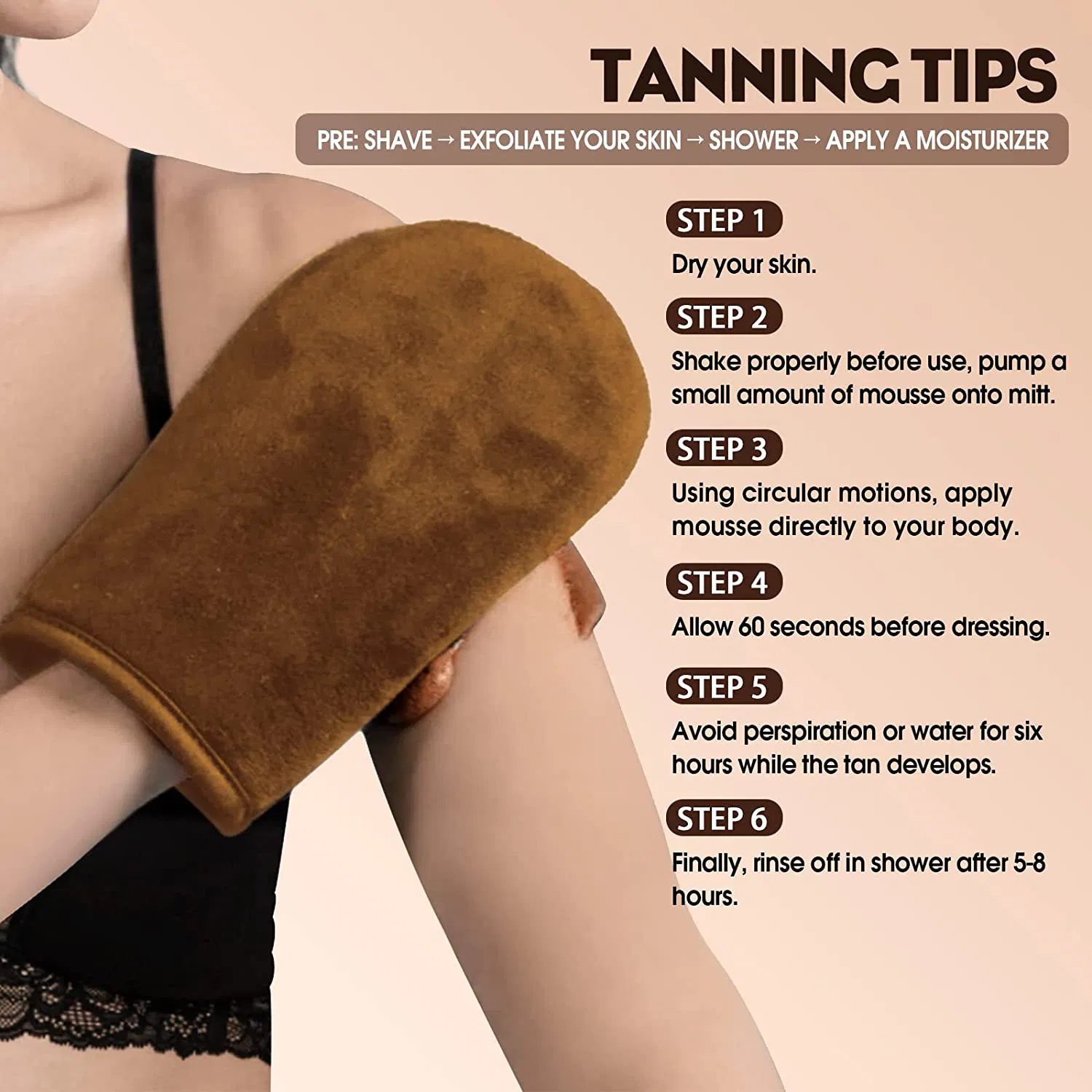 Beauty Cosmetics Skin Care Deep Cleansing Long Lasting Bronzing Deep Skin Tone Tanning Mousse