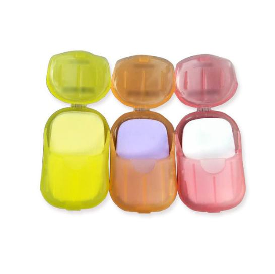 Custom Logo Portable Solid Hand Soap Tablets Mini Disposable Paper Soap Sheet for Travel