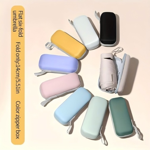 Складной зонт Mini 6-Fold с чехлом для путешествий