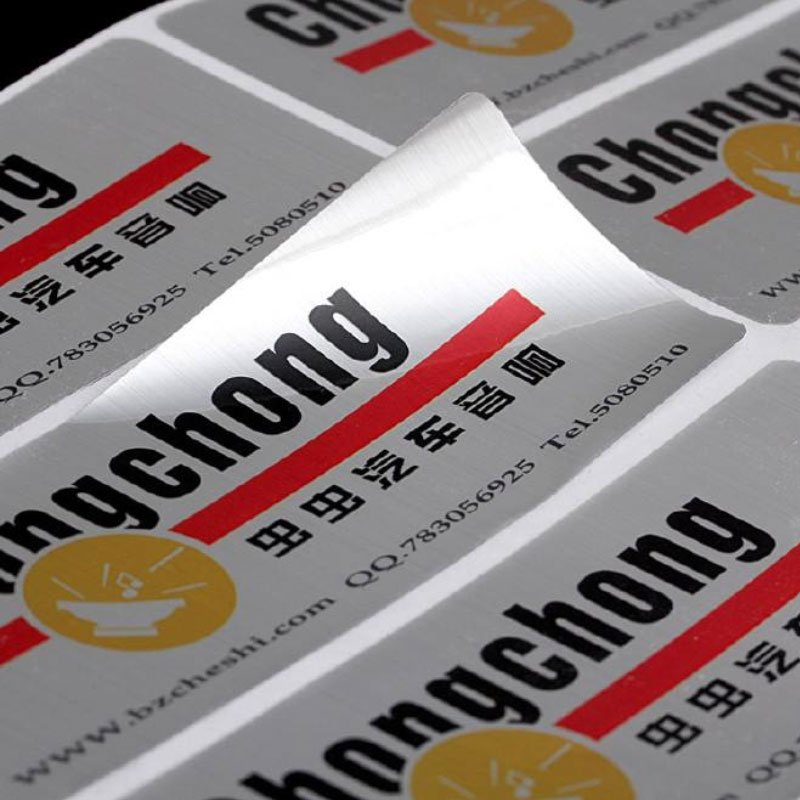 Thermal Label High Temperature Resistant Pet Matte Silver Printed Self-Adhesive Label