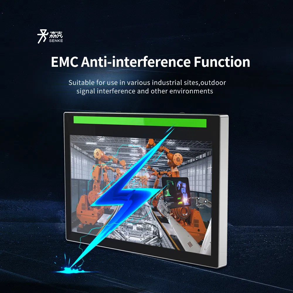 Industrial Panel PC 19 Inch Senke 15.6" 21.5" Waterproof Touch Screen Black