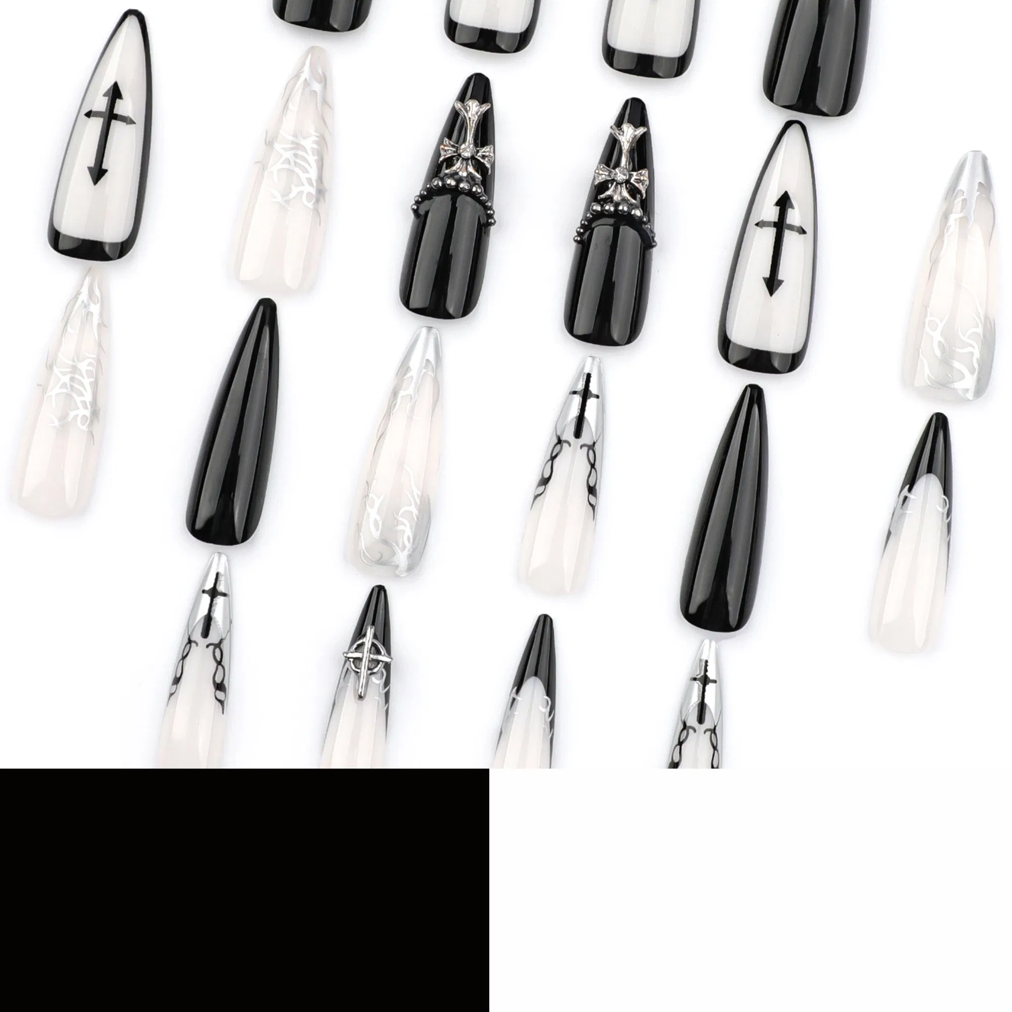 Custom Design Halloween Long Stiletto Reusable False Nail