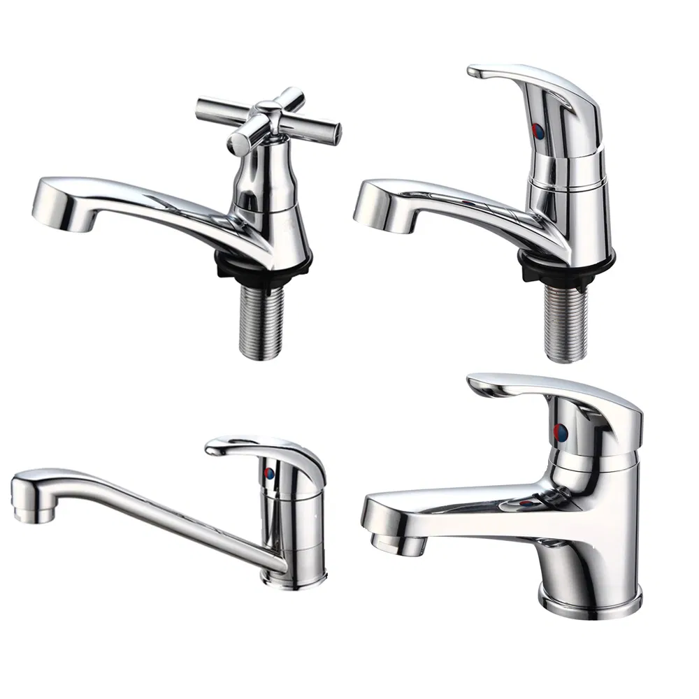 Cheaper Single Plastic ABS Kitchen/Basin/Bathroom Faucet with Chrome Finished