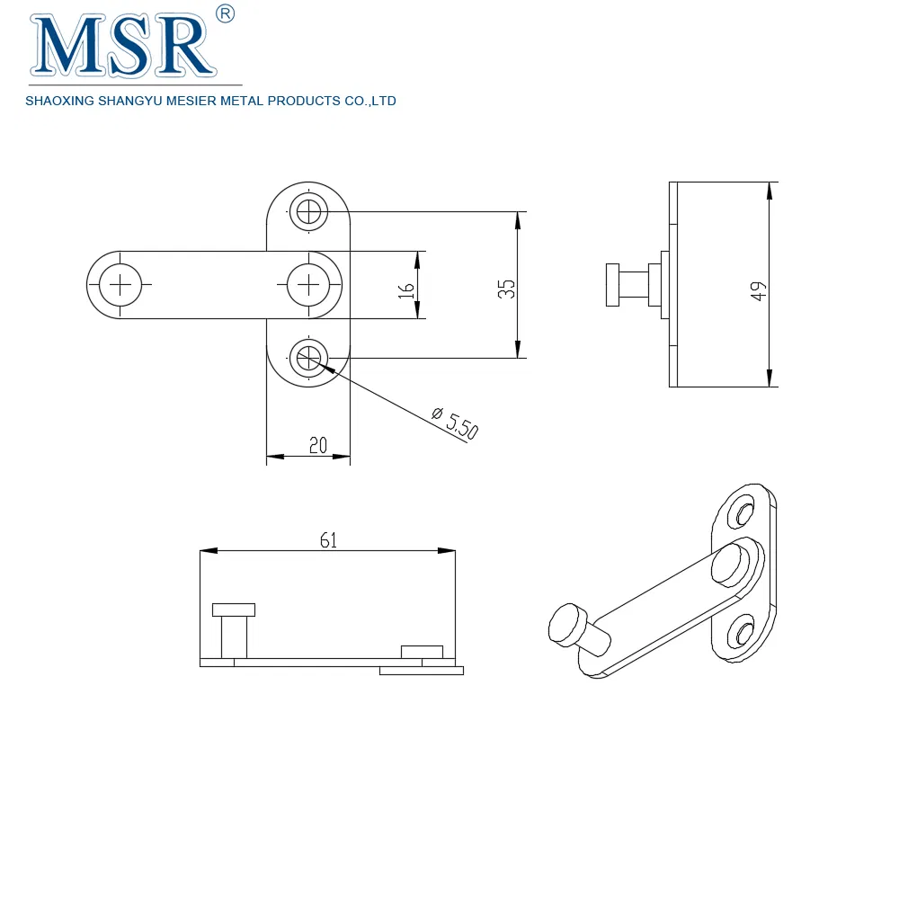 Aluminium Profiles 304 Stainless Steel Material Rotary Latch Padlock 30A