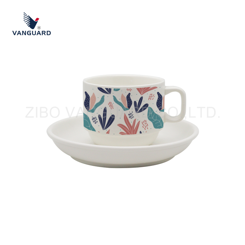 Набор чашек с блюдцами из фарфора, 215 мл