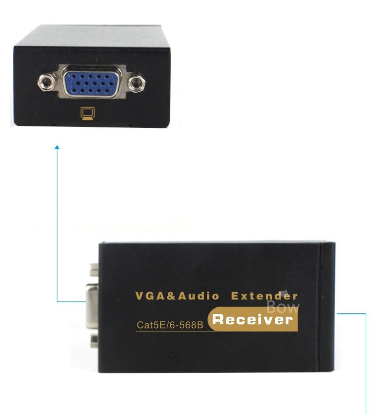 100meter Stable Quality Metal VGA/Audio Extender by UTP Cat5 Cable