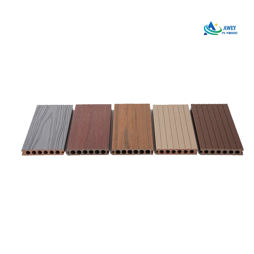 Outdoor Hollow Wood Grain Decking Wood Plastic Composite Decking