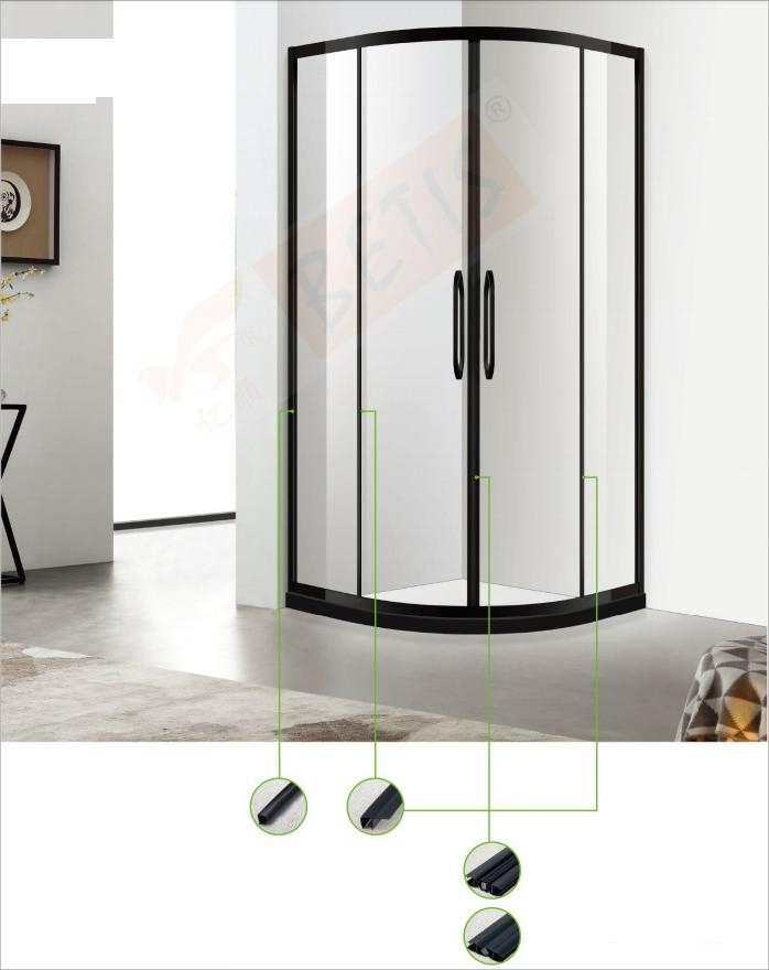 Bathroom Accessories Shower Door Fittings Glass Door Jamb Magnetic Clear Seal