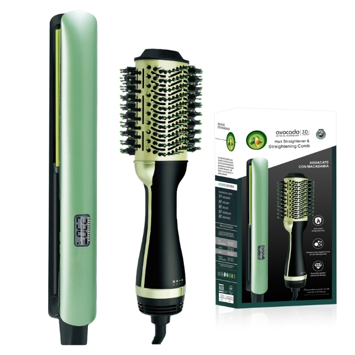 Multi-Functional Hair Styling Set — 2-in-1 Straightening and Curling Comb