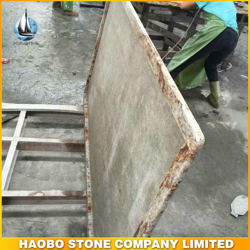 Yellow Verniz Tropical Granite Kitchen Island Countertops